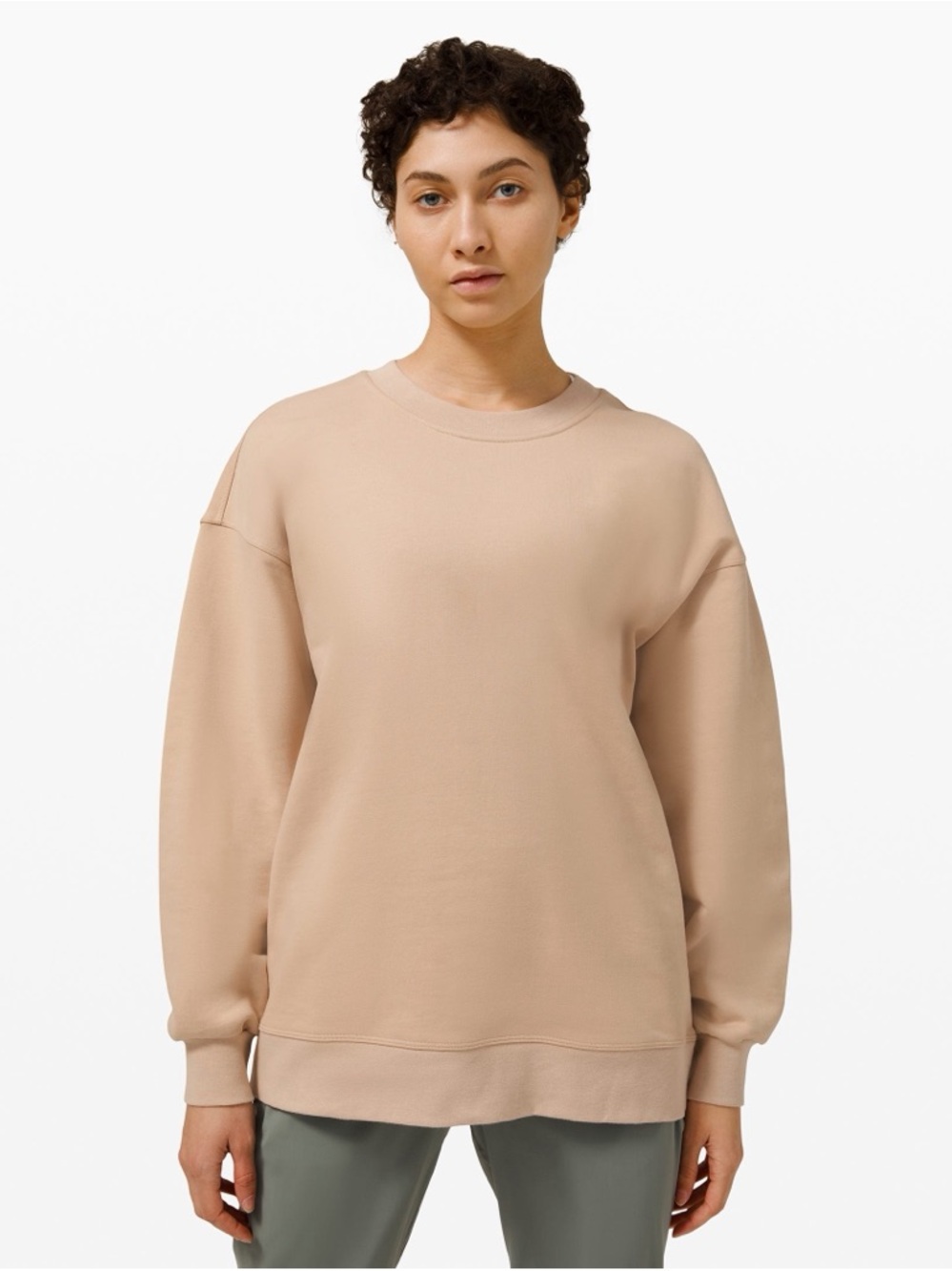 lululemon Beige Cotton Crewneck